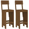 Image de vidaXL Tabouret de bar 2 pcs. Marron miel 40x48,5x115,5 cm Pin massif