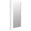 Image de vidaXL Armoire à bijoux avec miroir mural blanc 30x8,5x67 cm