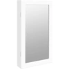 Image de vidaXL Armoire à bijoux miroir avec éclairage LED mural blanc