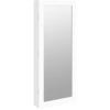 Image de vidaXL Armoire à bijoux miroir avec éclairage LED mural blanc