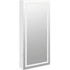Image de vidaXL Armoire à bijoux miroir avec éclairage LED mural blanc