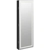 Image de vidaXL Armoire à bijoux miroir avec éclairage LED montage mural noir