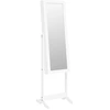 Image de vidaXL Armoire à bijoux avec miroir & éclairage LED Autonome Blanc
