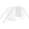 Image de vidaXL Serre avec cadre en acier blanc 4 m² 2x2x2 m