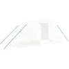 Image de vidaXL Serre avec cadre en acier blanc 10 m² 5x2x2,3 m