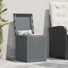 Image de vidaXL Coffre de jardin Gris PP Rotin 90 L