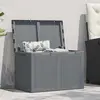 Image de vidaXL Coffre de jardin Gris PP Rotin 180 L