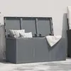Image de vidaXL Coffre de jardin Gris PP Rotin 270 L