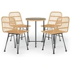 Image de vidaXL Ensemble de jardin 5 pièces Poly rotin