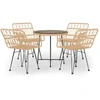 Image de vidaXL Ensemble de jardin 5 pièces Poly rotin