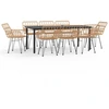 Image de vidaXL Ensemble de jardin 9 pièces Poly rotin