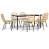 Image de vidaXL Ensemble de jardin 7 pièces Poly rotin