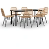 Image de vidaXL Ensemble de jardin 7 pièces Poly rotin