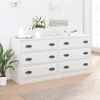Image de vidaXL Sideboards 2 pcs. Blanc Bois composite
