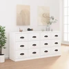 Image de vidaXL Sideboards 2 pcs. Blanc Bois composite