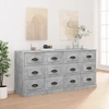Image de vidaXL Sideboards 2 pcs. Gris béton Bois composite