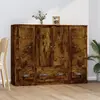 Image de vidaXL Highboards 3 pcs. Chêne fumé Matériau dérivé du bois