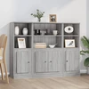 Image de vidaXL Highboards 3 pcs. Gris Sonoma Matériau dérivé du bois
