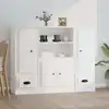 Image de vidaXL Highboards 3 pcs. Blanc Bois composite