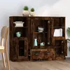 Image de vidaXL Highboards 3 pcs. Chêne fumé Matériau dérivé du bois