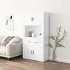 Image de vidaXL Highboard Blanc Matériau dérivé du bois
