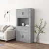 Image de vidaXL Highboard gris béton bois composite