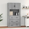Image de vidaXL Highboard Gris Sonoma Matériau dérivé du bois
