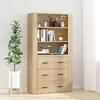 Image de vidaXL Highboard chêne Sonoma Matériau dérivé du bois