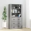 Image de vidaXL Highboard Gris Sonoma Matériau dérivé du bois