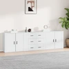 Image de vidaXL Sideboards 3 pcs. Blanc Bois composite