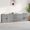 Image de vidaXL Sideboards 3 pcs. Gris Sonoma Matériau dérivé du bois