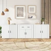 Image de vidaXL Sideboards 3 pcs. Blanc Bois composite