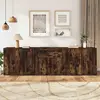 Image de vidaXL Sideboards 3 pcs. Chêne fumé Bois composite