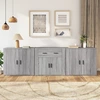 Image de vidaXL Sideboards 3 pcs. Gris Sonoma Matériau dérivé du bois