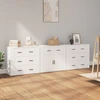 Image de vidaXL Sideboards 3 pcs. Blanc Bois composite