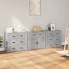 Image de vidaXL Sideboards 3 pcs. Gris béton Bois composite