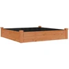 Image de vidaXL Lit surélevé avec insert Brun 120x120x25 cm Sapin massif
