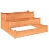 Image de vidaXL Lit surélevé Brun 120x120x56 cm Sapin massif