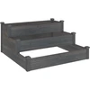 Image de vidaXL Lit surélevé Gris 120x120x56 cm Sapin massif