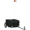 Image de vidaXL Remorque pour vélo Noir 30 kg Fer