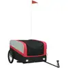 Image de vidaXL Remorque vélo noir et rouge 45 kg Fer