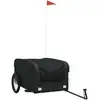 Image de vidaXL Remorque pour vélo Noir 45 kg Fer