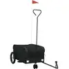 Image de vidaXL Remorque pour vélo Noir 30 kg Fer
