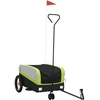 Image de vidaXL Remorque vélo noir et vert 30 kg de fer