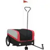 Image de vidaXL Remorque vélo noir et rouge 45 kg Fer