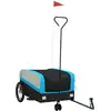 Image de vidaXL Remorque vélo noir et bleu 45 kg Fer
