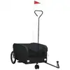 Image de vidaXL Remorque pour vélo Noir 45 kg Fer