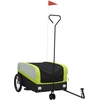 Image de vidaXL Remorque vélo noir et vert 45 kg Fer