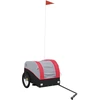Image de vidaXL Remorque vélo noir et rouge 30 kg de fer