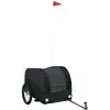 Image de vidaXL Remorque pour vélo Noir 45 kg Fer